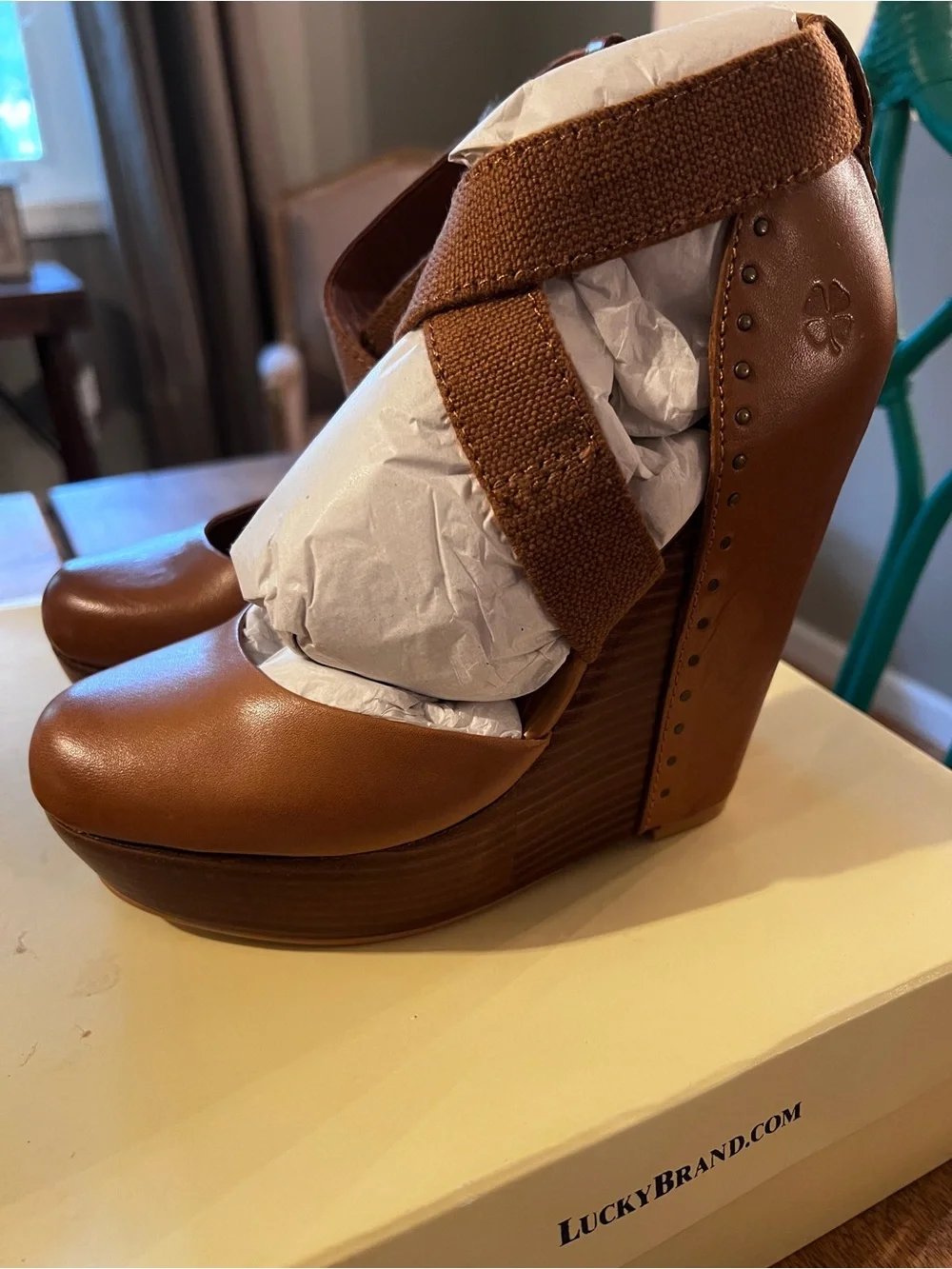 Lucky Brand LK-Nana Platform Wedges Vegan Leather